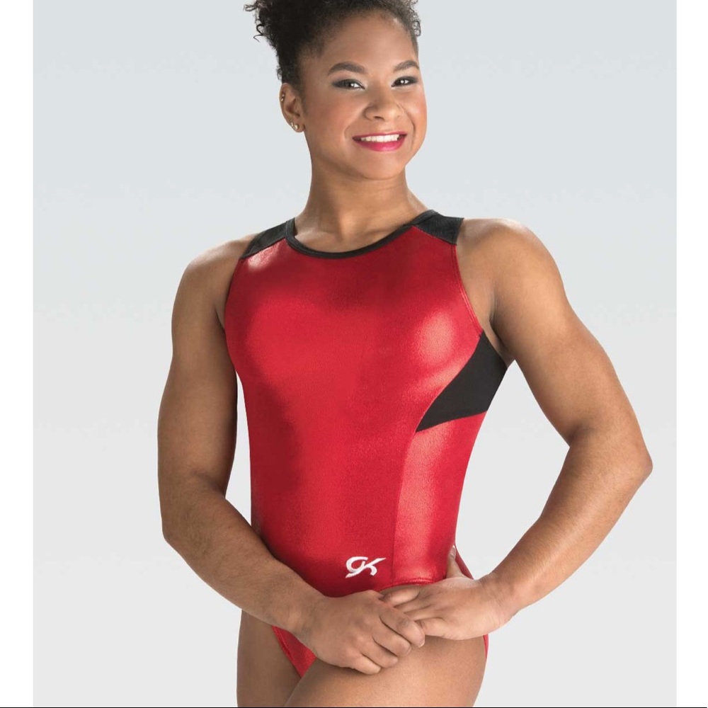 GK Branded Mesh Racerback Leotard